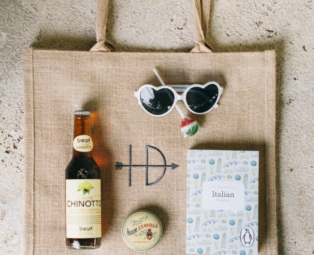 welcome pack destination wedding in italy