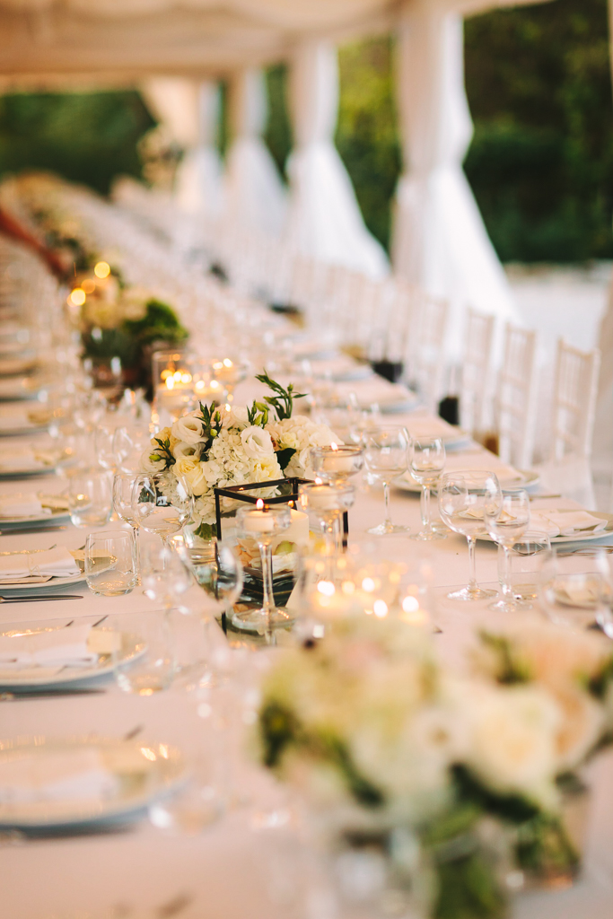 long table decor wedding in italy